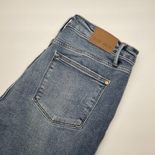 Judy Blue Straight Jeans Women 13/31 Blue Distressed Raw Hem JB88736MD Kristine