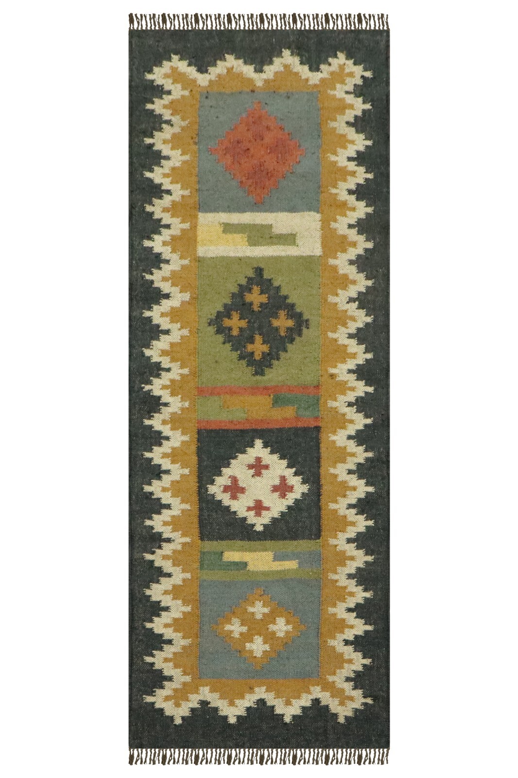 Handwoven Wool Jute Kilim Turkish Runner Rug Stair Hallway Carpet 3x15 ...