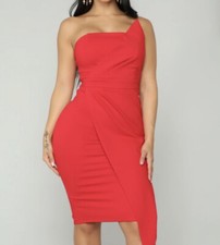 Tube Midi Double Layer Asymmetrical Christmas Dinner