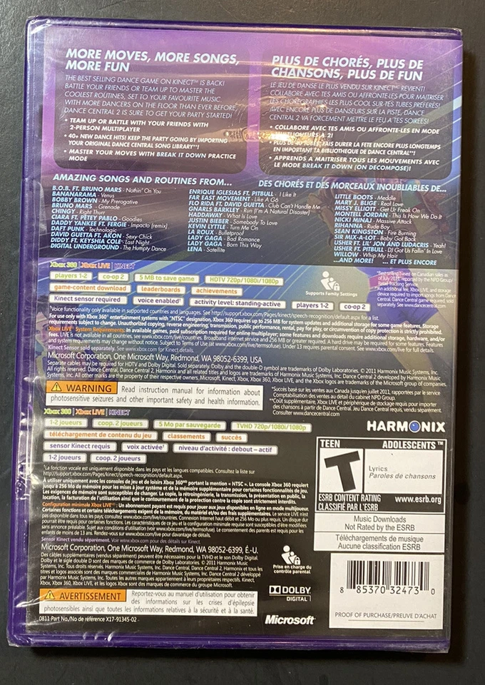 Dance Central 2 [ Kinect Game ] (XBOX 360) NEW - Image 2 of 4