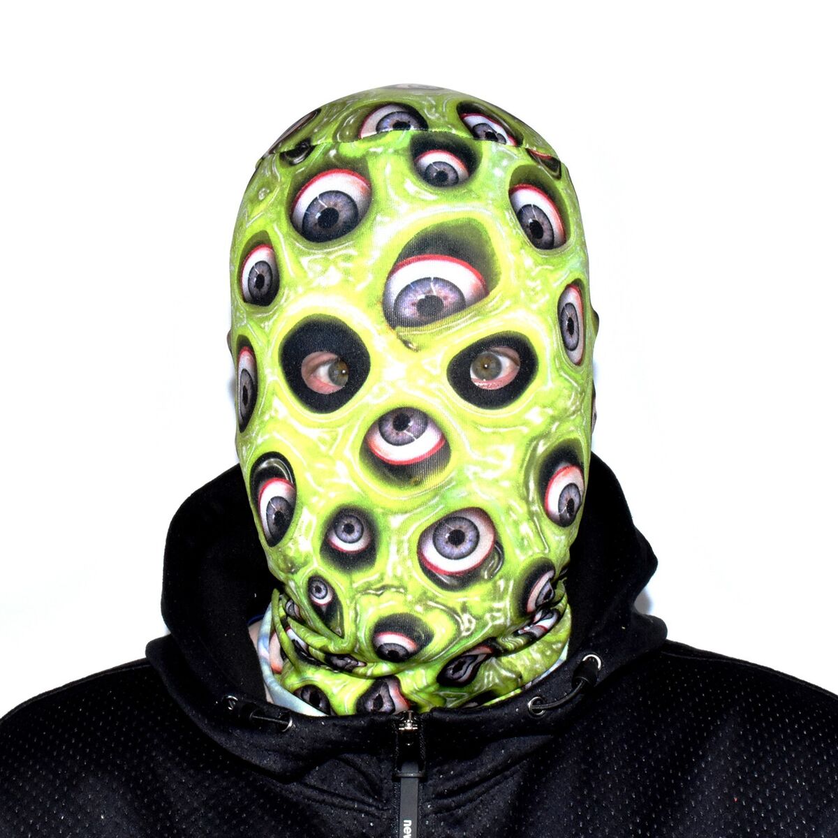 3D EFFECT EYEBALL DEMON SLIME GREEN LYCRA FABRIC FACE MASK 3D EFFECT EYEBALL DEMON SLIME GREEN LYCRA FABRIC FACE MASK
