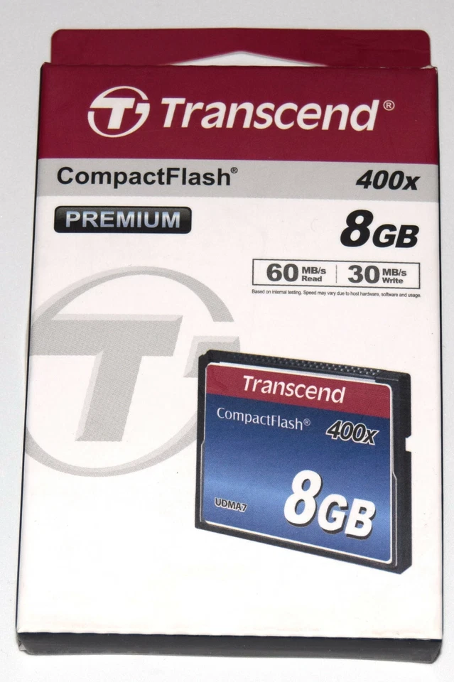 Tarjeta Compact Flash Transcend 8GB 400X UDMA7 Nueva CF