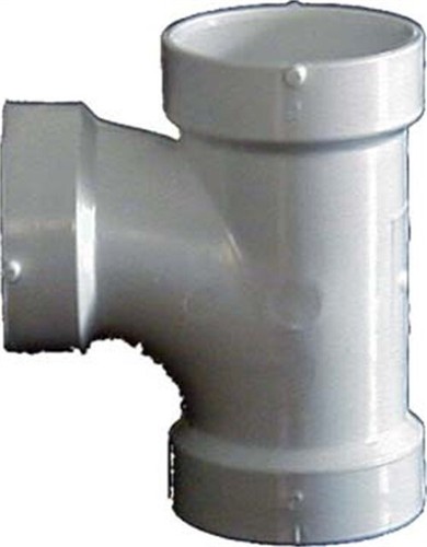 Charlotte PVC004001400 Schedule 40 PVC Sanitary Tee 4 x 4 x 4 Hub Dia. in.
