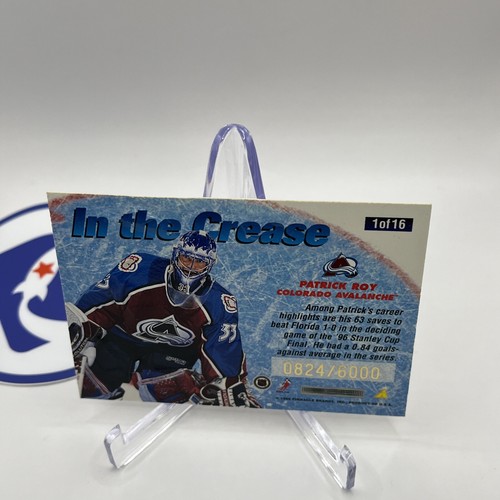 1996-97 Pinnacle Summit In the Crease Patrick Roy /6000 Colorado - Picture 7 of 7