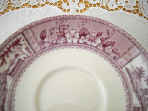 Platillo vintage de flores magenta de China de Siracusa de 6" ~ - Imagen 3 de 6