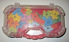 kleiner Spielzeugkoffer Aufbewahrungsbox mit def. Alphabet Elefanten Holz Puzzle