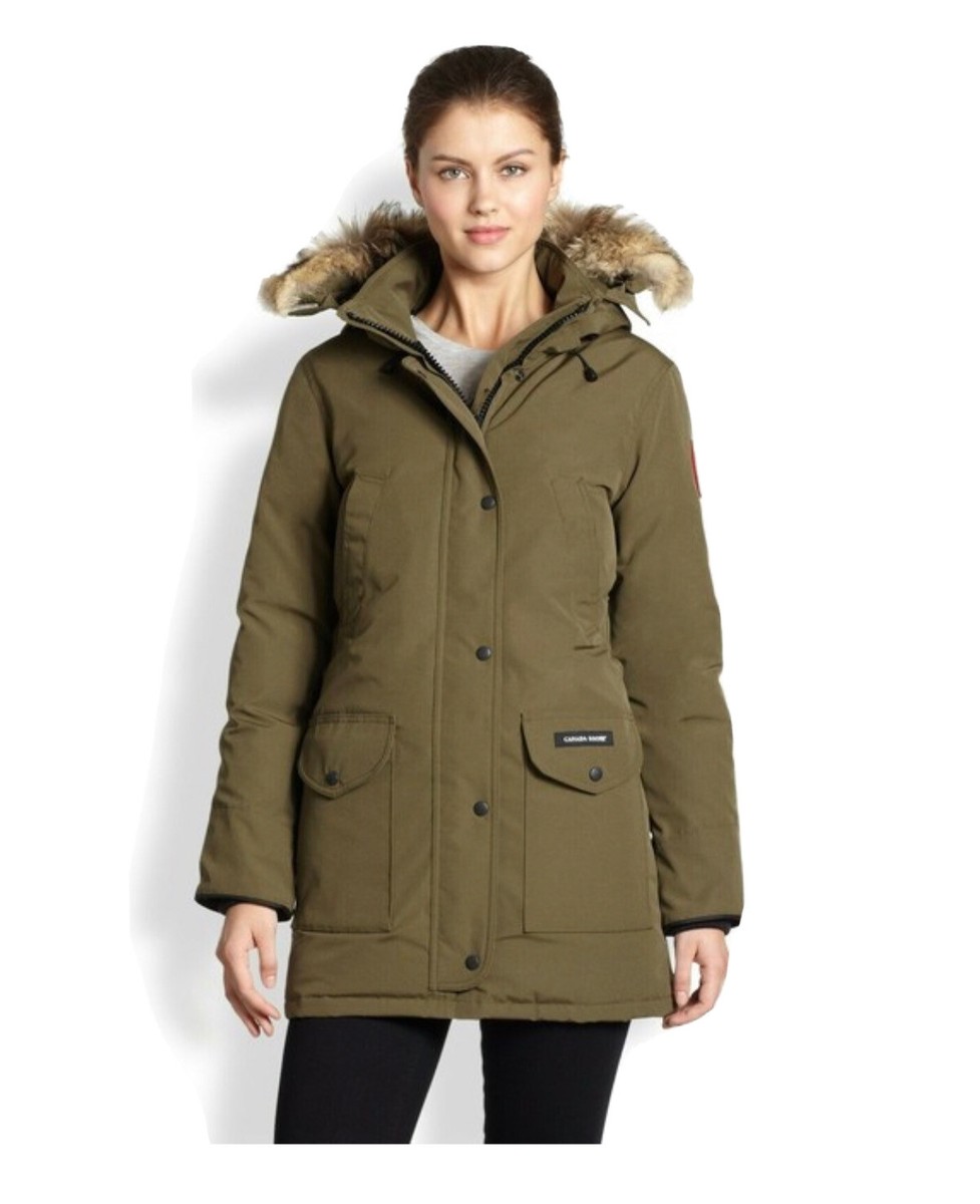 canada goose Green Trillium women's Down Parka Coyote Fur Trim