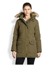 canada goose Green Trillium women’s Down Parka Coyote Fur Trim Small