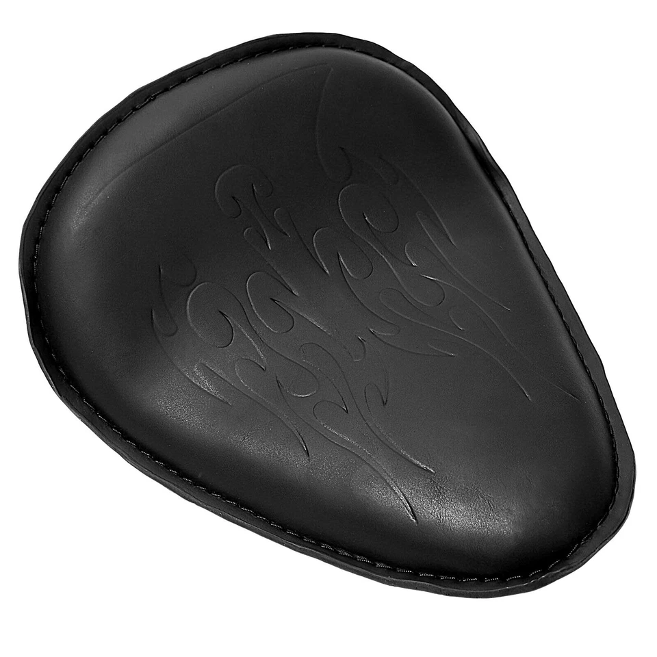 Motorcycle Solo Seat & 3" Spring Bracket Kit For Harley Chopper Bobber Sportster - Image 2 of 4