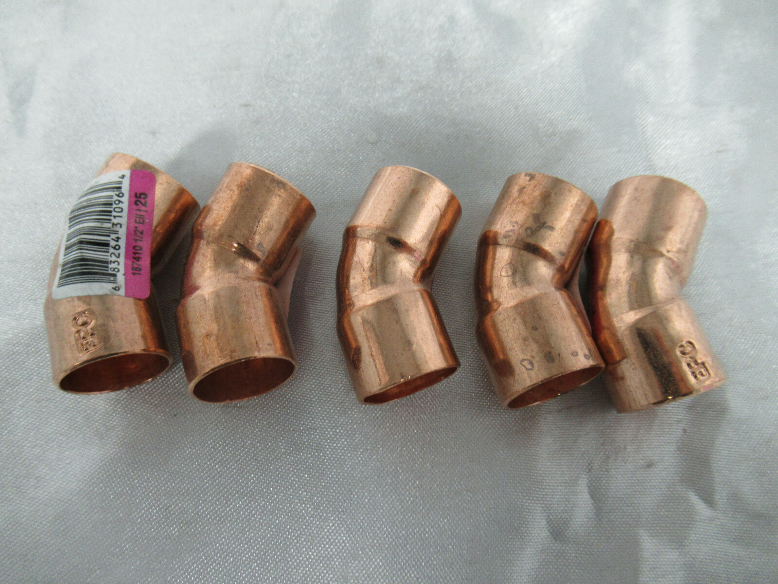 5pk Everbilt 187 410 CxC 1/2" Copper 45 Degree Elbow 683264310964