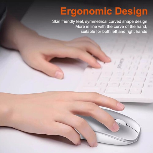 Portable Wireless Mouse Bluetooth-compatible 2.4GHz Dual Mode Computer Mice M-mx - Photo 12/30