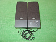VINTAGE DESK TOP BLACK COMPUTER SPEAKERS "NO POWER SUPPLY" SET OF 2