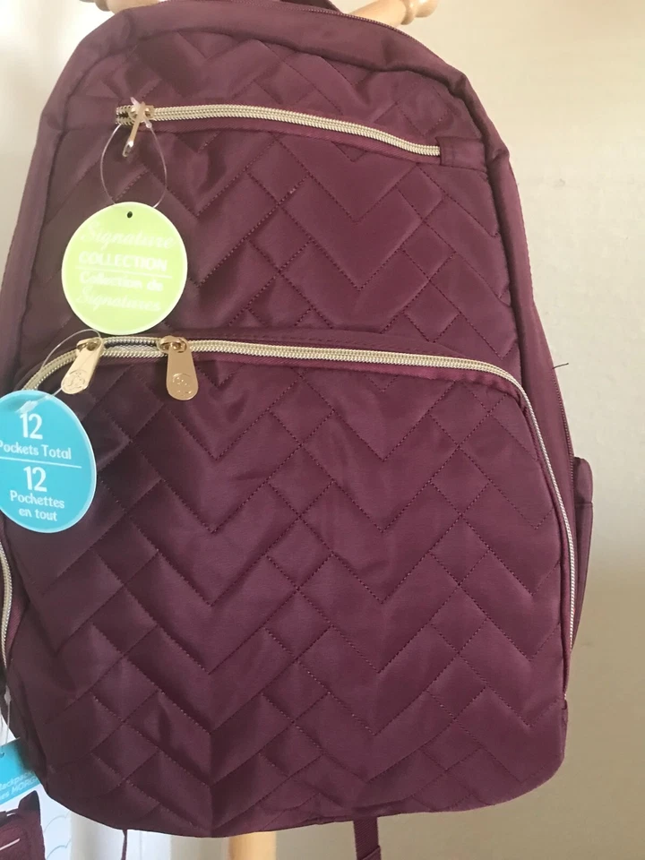 Fisher Price Morgan Diaper Bag Backpack/ 2 piece set Signature Collection/  New! - Image 2 of 4