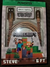 NEW! Minecraft USB-A to Light STEVE Charging Cable Fast Charge ALMOST GONE!