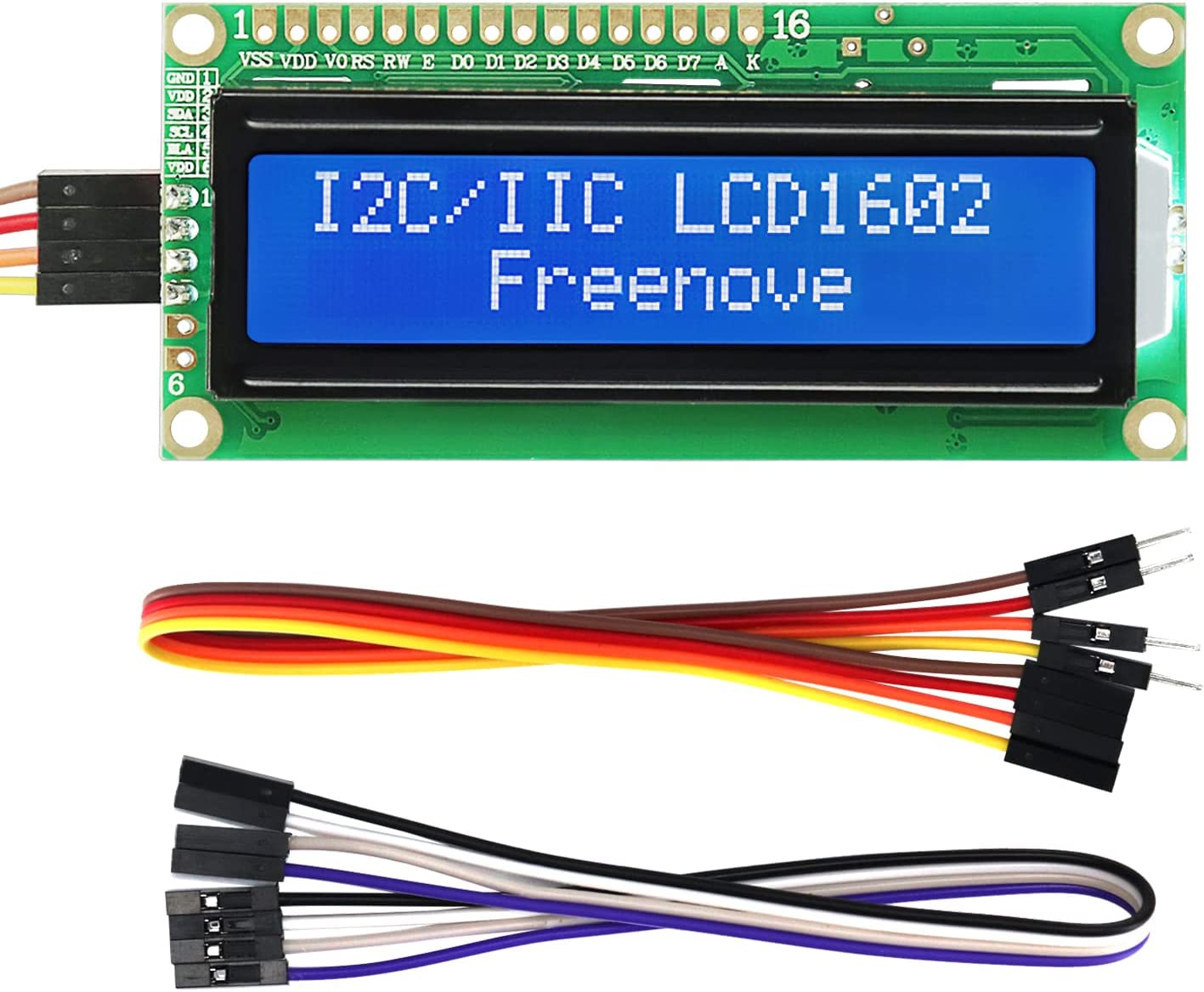 I2C IIC LCD 1602 Module, New Type TWI Serial 16X2 Display, Compatible with Ardui