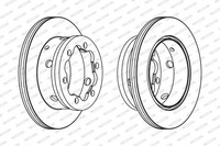 2X Ferodo Bremsscheibe Premier FCR191A FüR 2DF 2DD 46 Mercedes 2DH LT Sprinter 2