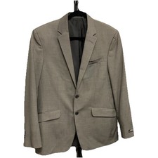 Kenneth Cole Reaction Gray 2 Button Suit Blazer 42R Modern Sport Coat DEFECT