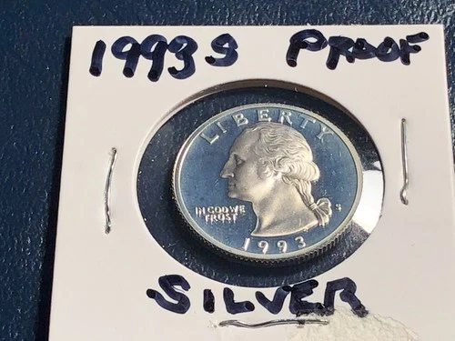 1993S PROOF SILVER Washington Quarter - Beautiful Coin