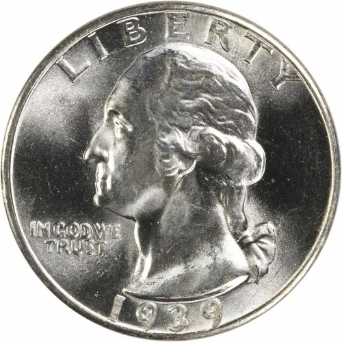 1939-D Washington Silver Quarter Choice BU+ Uncertified #715