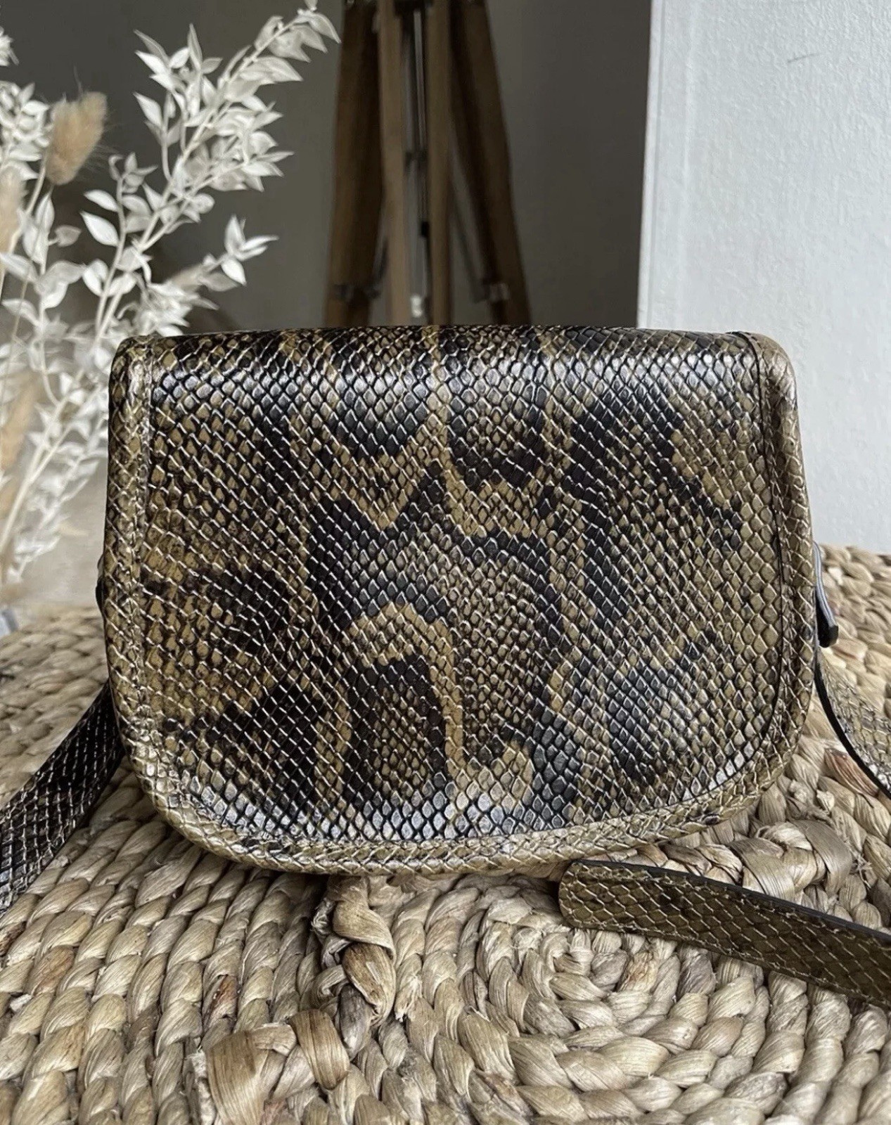 Longchamp Calfskin leather with python pattern sm… - image 8