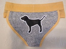 Rare VTG VS PINK Graphic Cotton Low Rise Hipster Panty Dog Logo XS