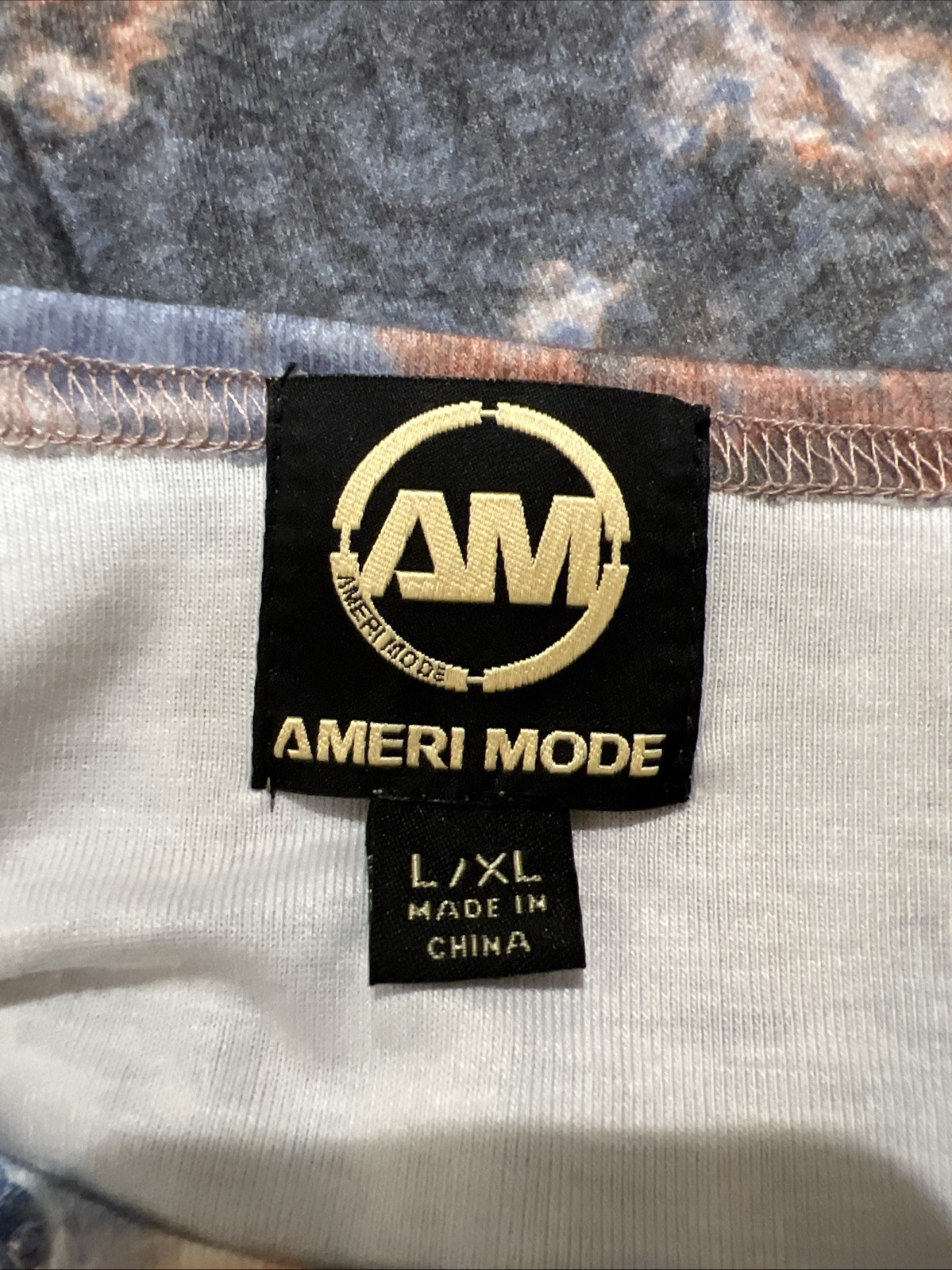 Ameri Mode Tunic Lace Rhinestone Tie Dye Size L/X… - image 4