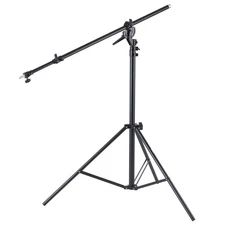Photography Lighting Stand with Air Cushioned Aluminum Boom 74in