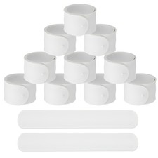 Silicone Slap Bracelets - 12Pcs Fitting for DIY Prizes 8.5" White