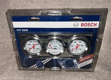 Bosch Fst8208 Triple Gauge Kit 2 White Face Oil Pressure Temp Battery Voltage Bosch Fst8208 Triple Gauge Kit 2 White Face Oil Pressure Temp Battery Voltage