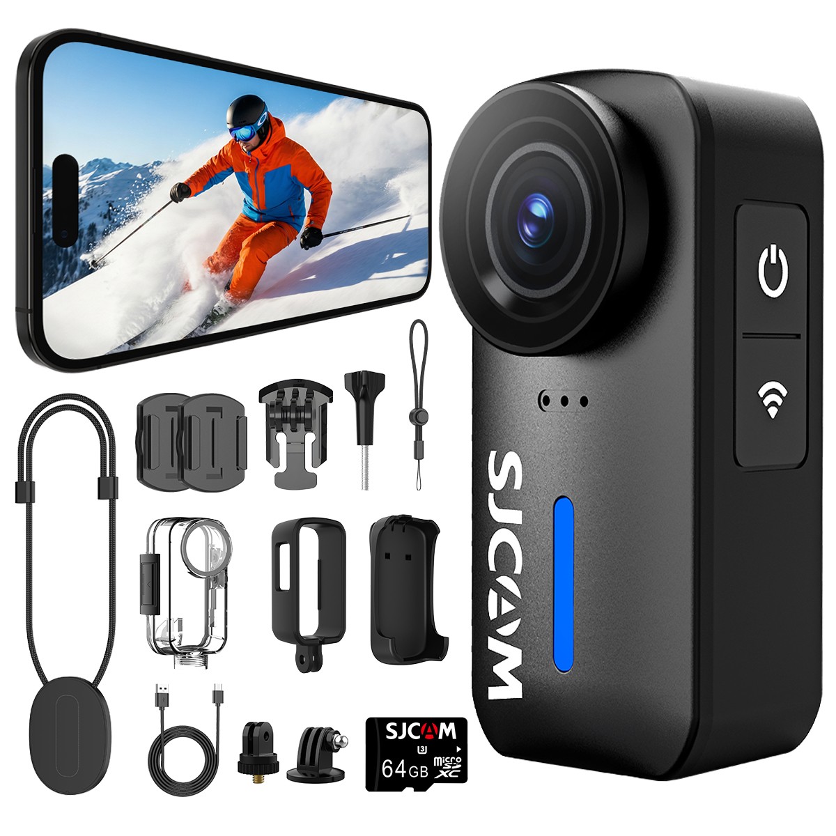 SJCAM C110+ Magnetic POV 4K Pocket Action Camera Body Camera Vlogging Camera