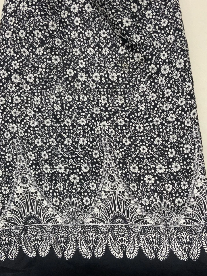 Blusa Helmut Lang toda preta de seda com estampa temática árabe aberta feminina PEC - Imagem 3 de 4