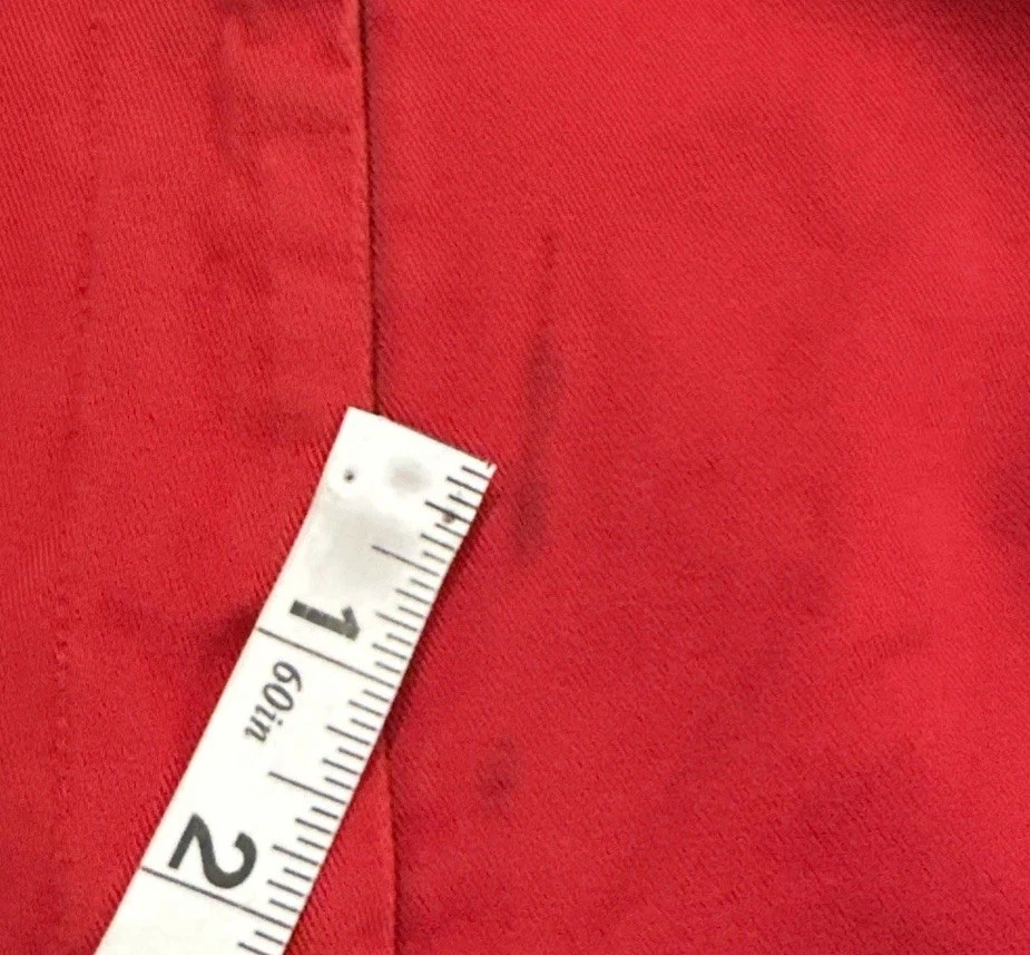 Tommy Hilfiger Pantalones Cortos Mujer Talla 10 Plisados Chinos Vintage Rojo Años 90 Retro Foto 4 de 4