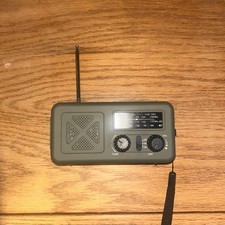 Emergency Hand Crank Radio w/ Solar Panel, Flashlight  USB-C