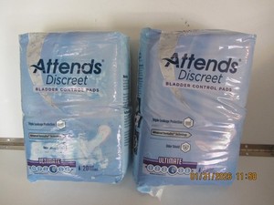 Attends Discreet Bladder Control Pads Ultimate #4 Absorbency Lot of 2 NEW