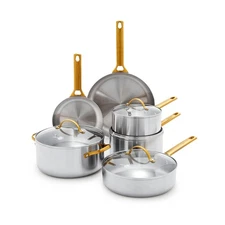 GreenPan Stainless Steel Tri-Ply Reserve 10 Piece Cookware Pots and Pans Set,...