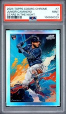 2024 Topps Cosmic Chrome Junior Caminero Stars in the Night RC #STN-7 Rays PSA 9