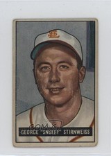 1951 Bowman Snuffy Stirnweiss #21 8q5