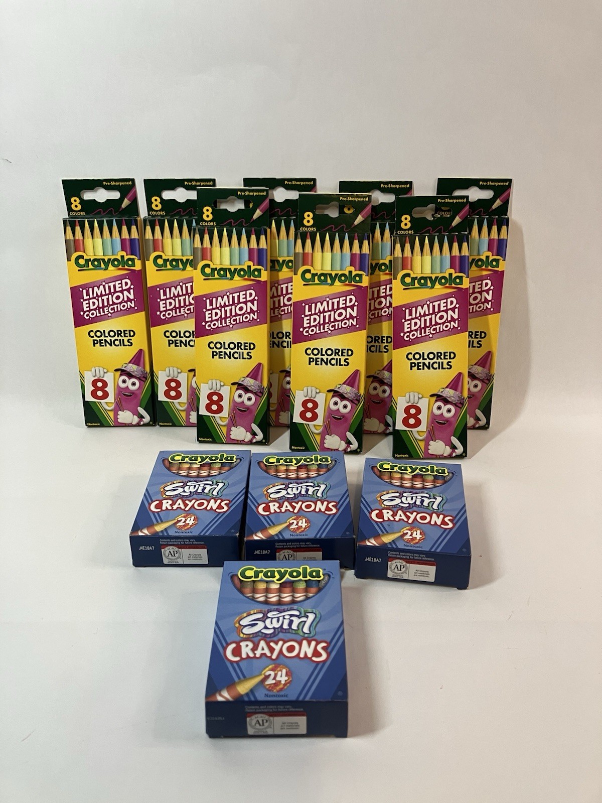 8-8pack 4 Swirl Crayon-24pack