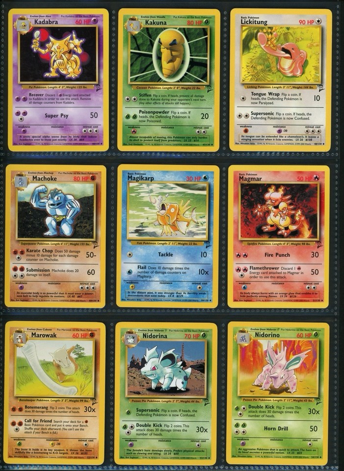 Complete Master Base Set 2 130/130 WOTC Vintage Pokemon Cards Charizard ...