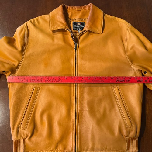 Lederjacke Herren Gr. 40 Made for Saks Fifth Avenue In Italy Butterscotch - Bild 17 von 18