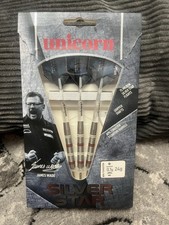 Image of Gary Anderson Silver Star Blue 80% Tungsten Steel Tip Darts by Unicorn 24g