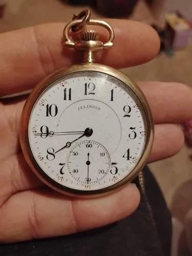 Vintage Illinois Gold Filled Pocket Watch Antique