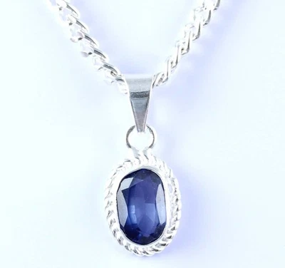 Blauer Saphir 6.15 CT Natürlich Oval Edelstein Certified Anhänger Schwarz Friday - Bild 1 von 4