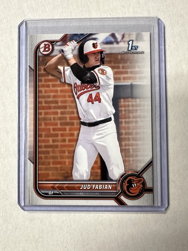 Jud Fabian RC 2022 Bowman Draft #BD114 Orioles 1st Bowman Rookie