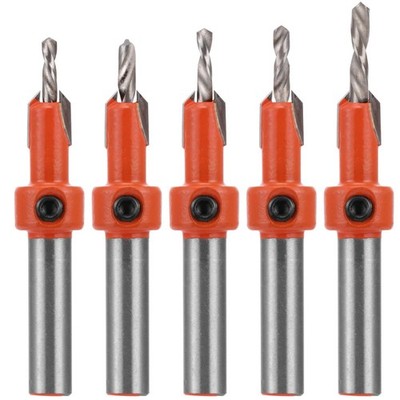 5pcs Countersink Drill Bit Holzbearbeitungsschubbit mit 5pcs -Schlüssel