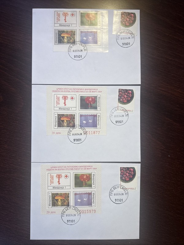 MACEDONIA FDC COVER 1994 YEAR ONCOLOGY CANCER RED CROSS  HEALTH MEDICINE STAMPS