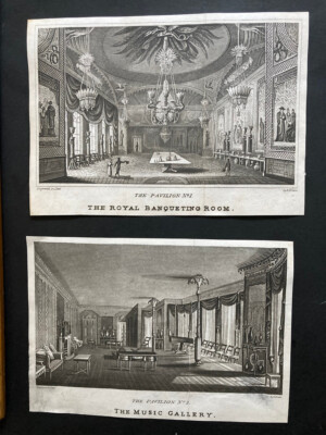 Der Pavillon Brighton Gravuren E Gehirn Bankettsaal & Musikgalerie