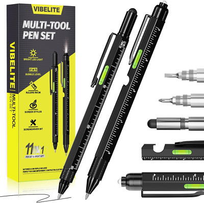 Boligrafo Multiherramienta 11 En 1 Con LED Nivel Destornillador Regalo Hombre