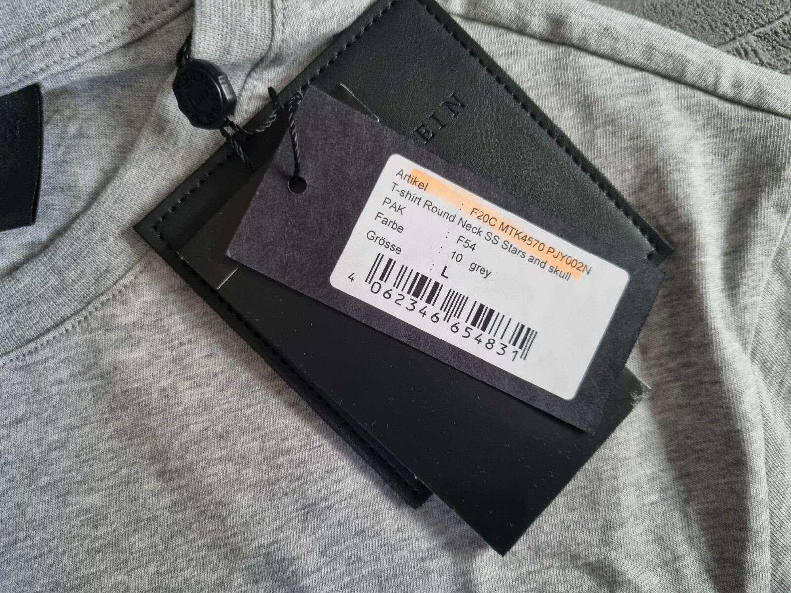 ALTRA T SHIRT UOMO PLIPP PLEIN ROUND NECK SS STARS AND SKULL L NUOVA 