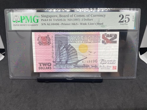 1997 Singapore $1 Pick#34 (Lowest EPQ) PMG 25 EPQ